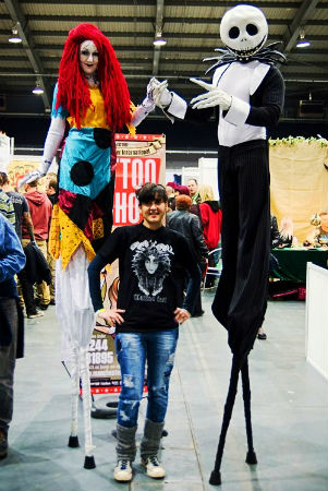 Jack Skellington and Sally Finklestein Stilt Walkers